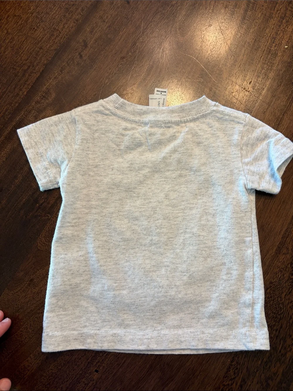 Rabbit Skins Gray Kids Tee with Orange Buffalo Basketball Graphic